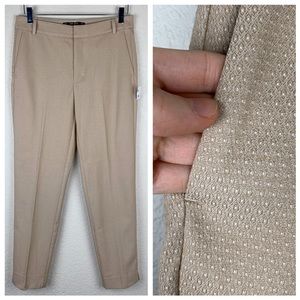 NWT Zara Baroque Ankle Skinny Stretch Dress Pant 6